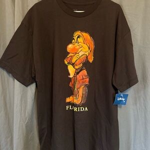 NWT Disney Grumpy Florida Brown Graphic T-Shirt for Men XL